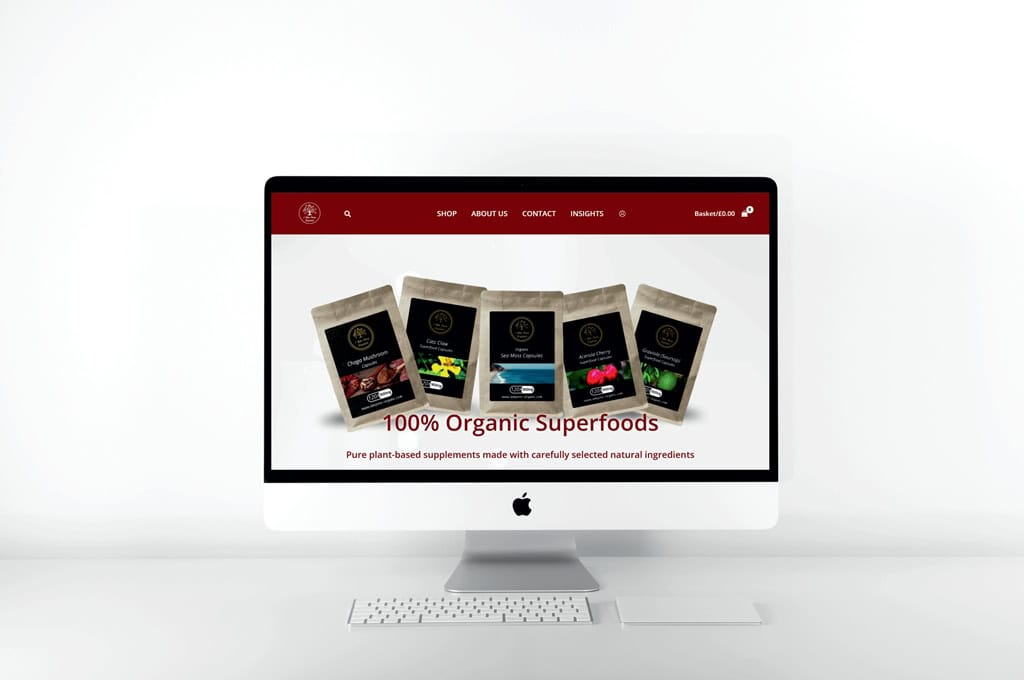 Featured image I am pure organic website