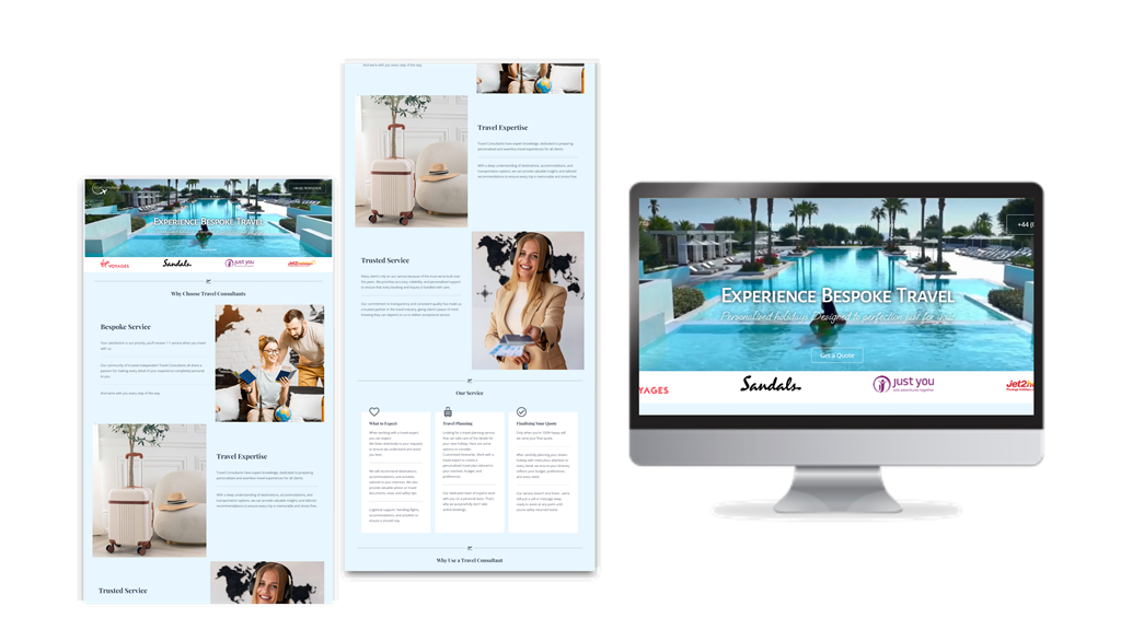 A mock up of a recent design from Infinite web design